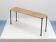 Carl Aubock side table, bench for flowering plants, iron, rattan, wicker, Austria, 1950s