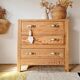 Antique pine chest of drawers, 3 drawers, raw wood