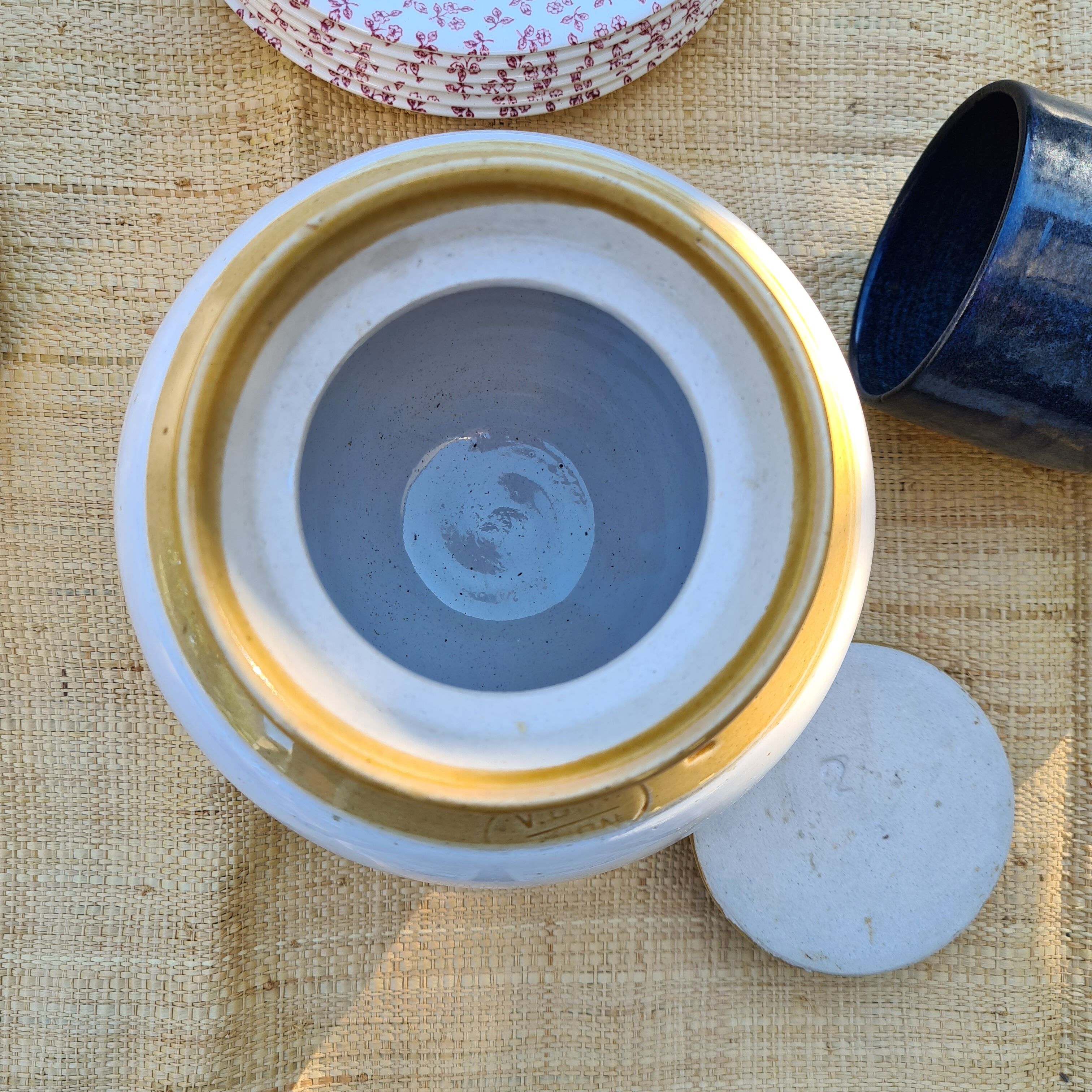 Ceramic pickle jar stoneware jar VBN India