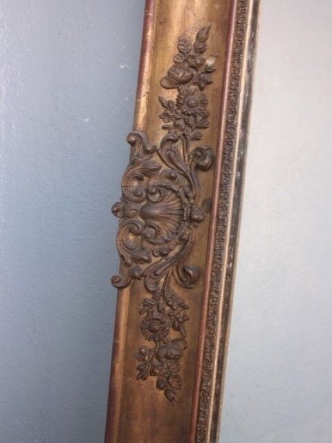 Mirror restoration Golden stucco rectangle 137 x 89 cm