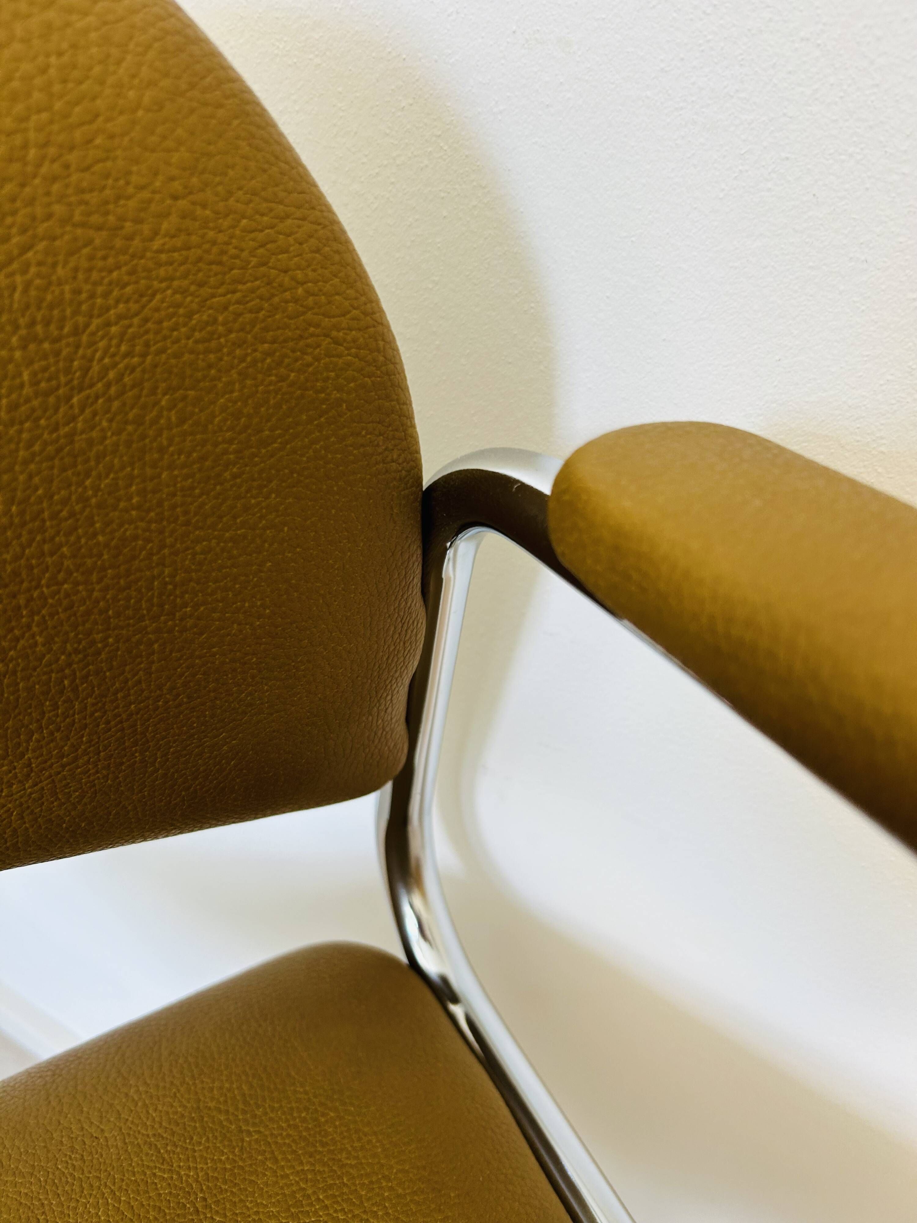 Vintage Mustard Office Chair by Kovona Model K-107  from Czechoslovakia 1979