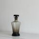 Smoked glass bottle, sculpted stopper