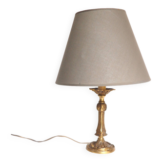 Lampe pied bronze