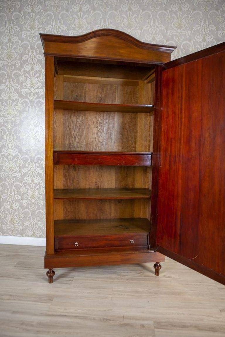 20th-Century Mahogany Linen-Press with Mirror, 1950s