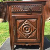 Buffet neo Louis XIII in oak with 1 door and 1 drawer.