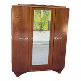 Art Deco wardrobe with mirrored door 145cm