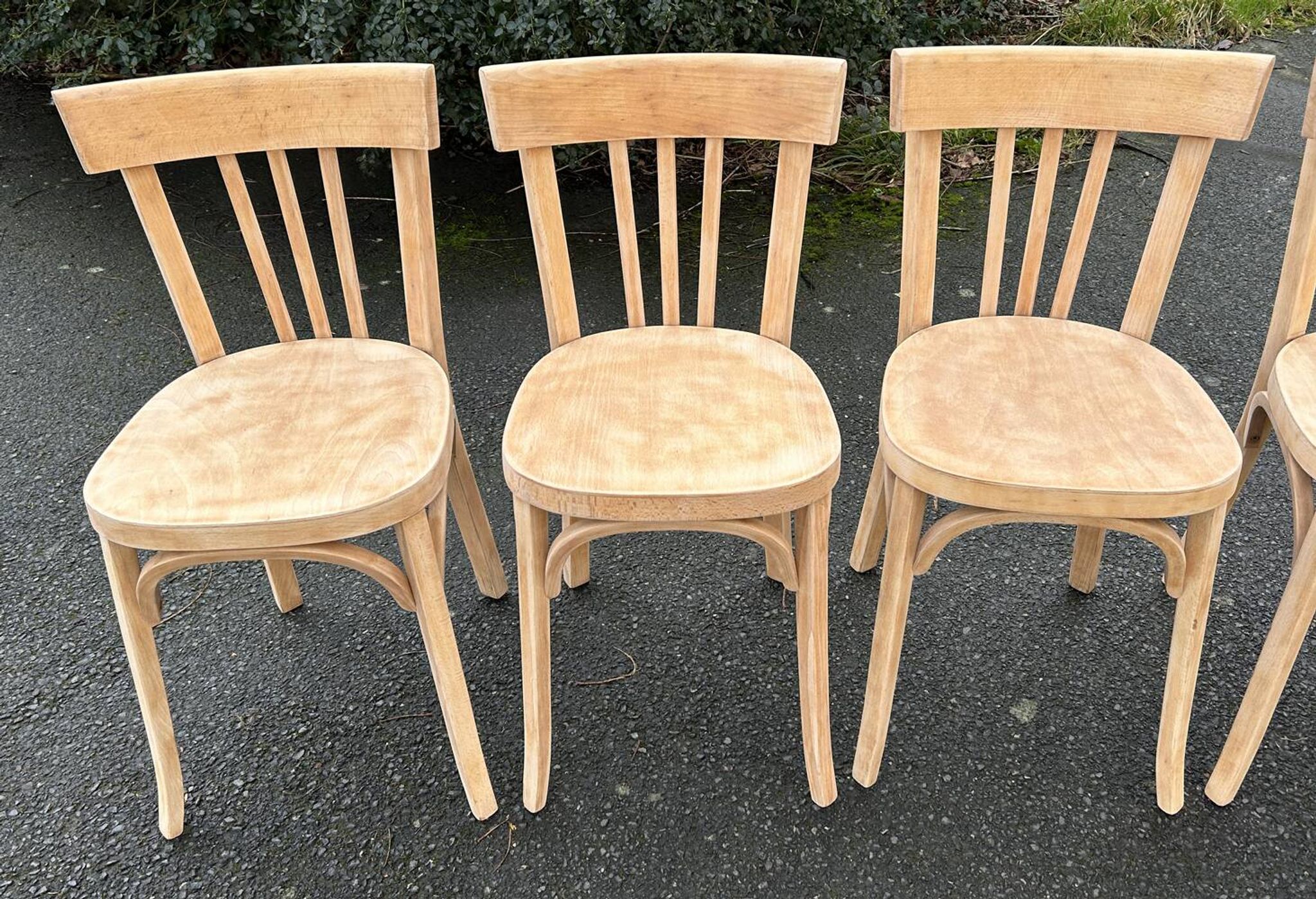 Set of 6 Baumann chairs No. 43, raw wood, ready to paint or sand