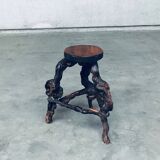 Handmade Vinewood and Oak Bar Stool, 1950s