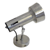 Brushed metal adjustable wall spotlight 1970s