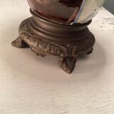 Old animal barbotine lamp base