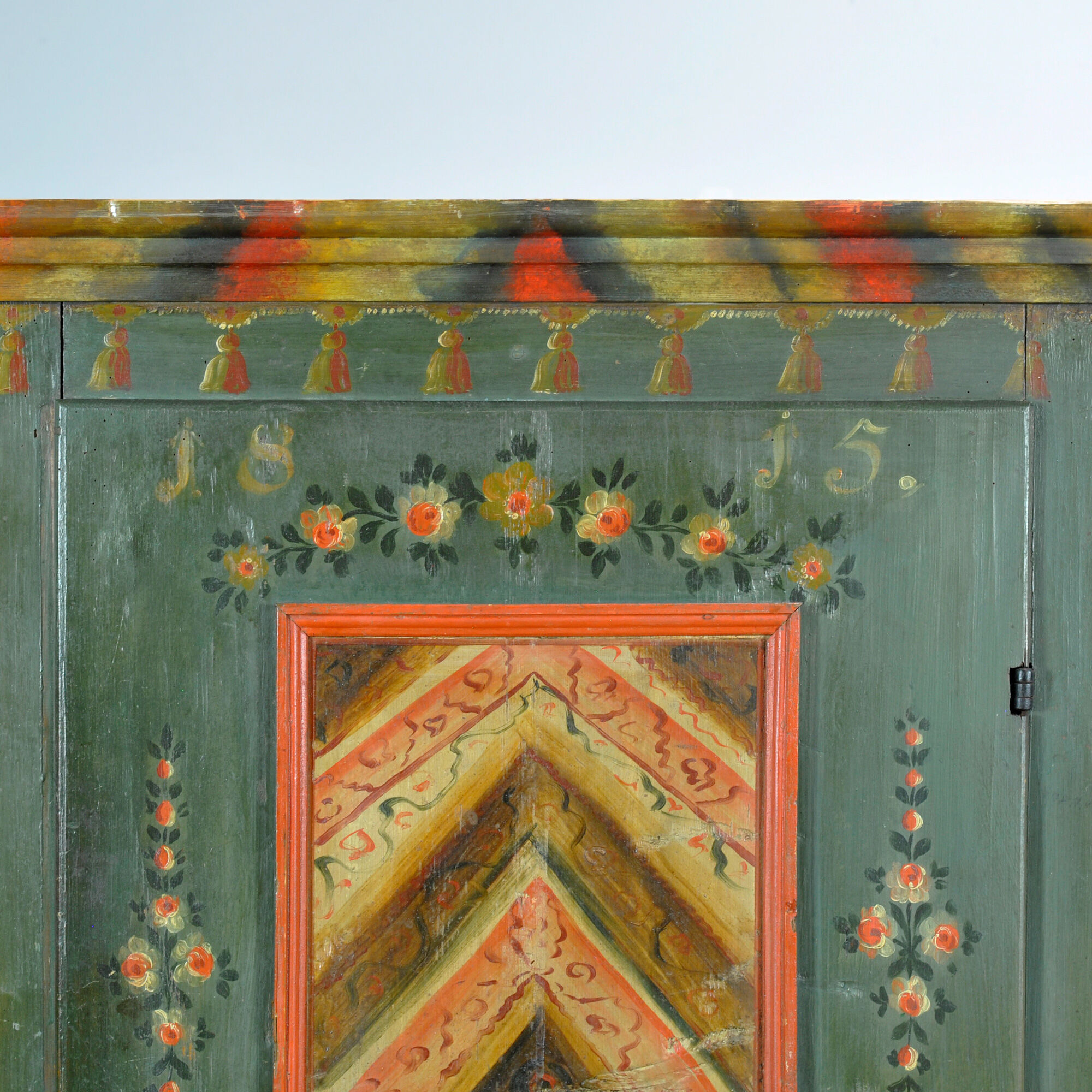 Cabinet de mariage en pin, daté de 1815