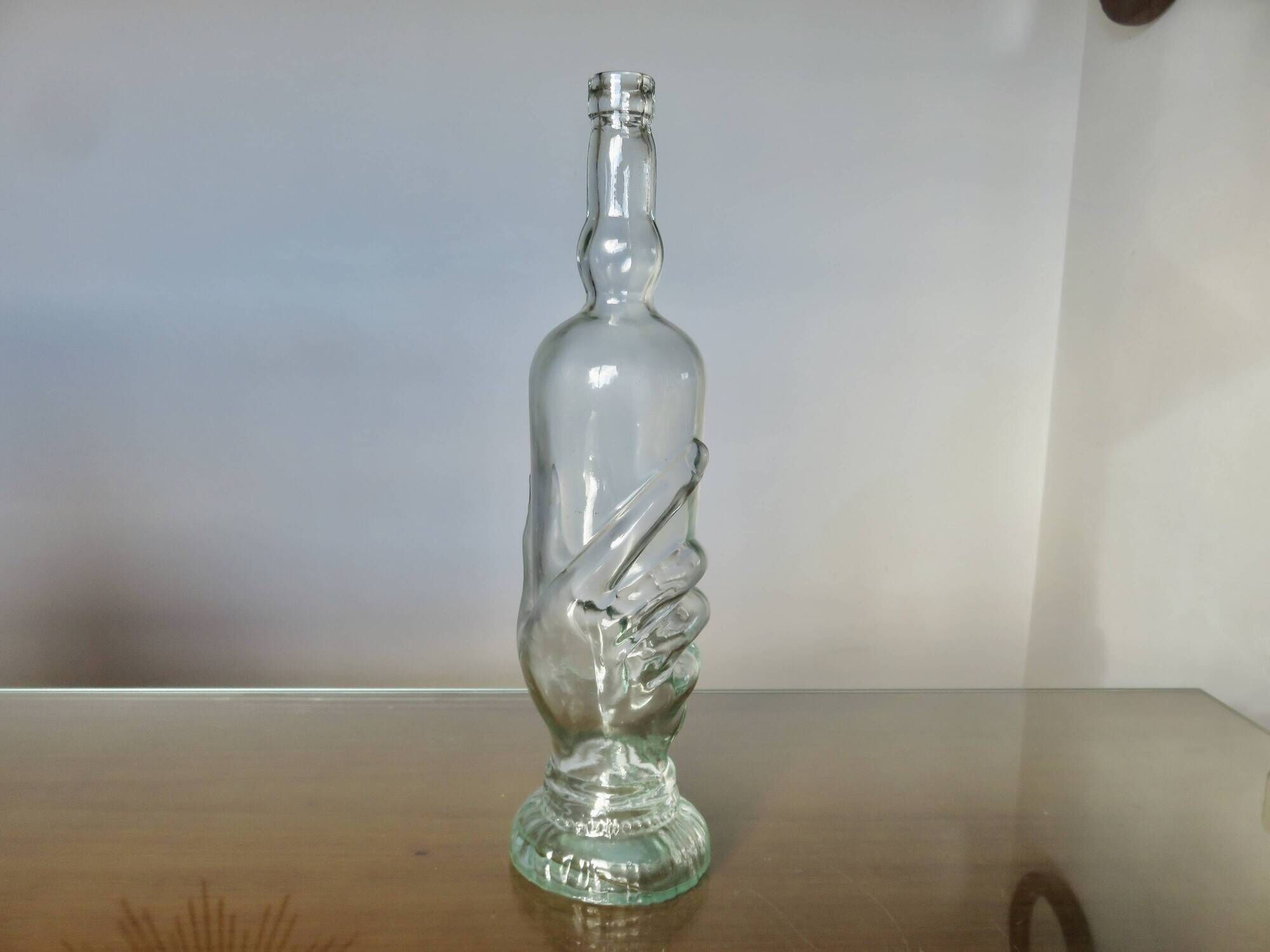 "legras" bottle model "hand bottle" transparent glass, early 20th century