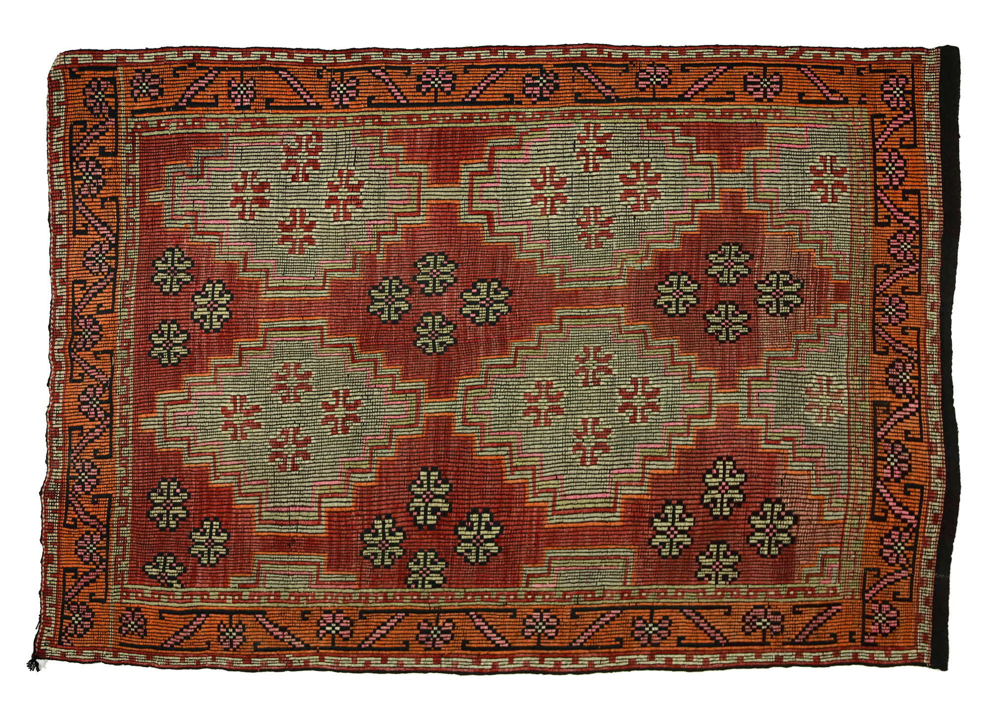 Anatolian handmade kilim rug 255 cm x 195 cm