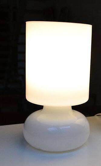 Vintage opaline lamp IKEA from the 1980s.