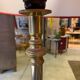 Paire de lampes anciennes en bronze et acier