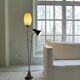 Mid-century floor lamp attributed to Hans Bergström for Ateljé Lyktan, Sweden 1950.