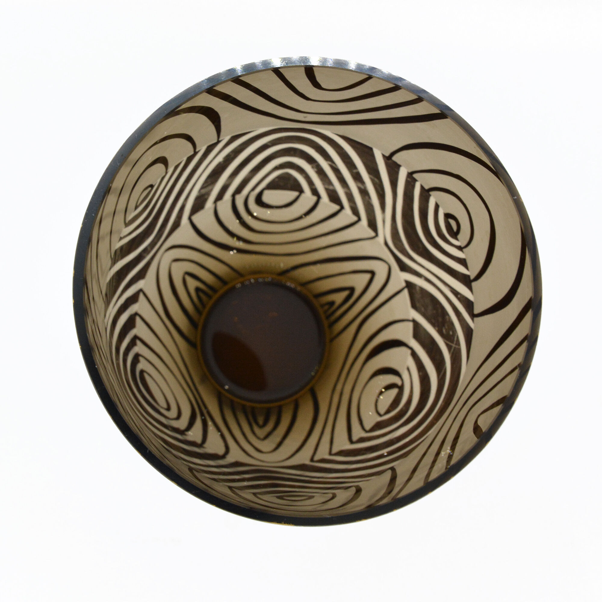 Smoked glass vase in the style of Hollywood Regency, Czechoslovakia of the 1960s