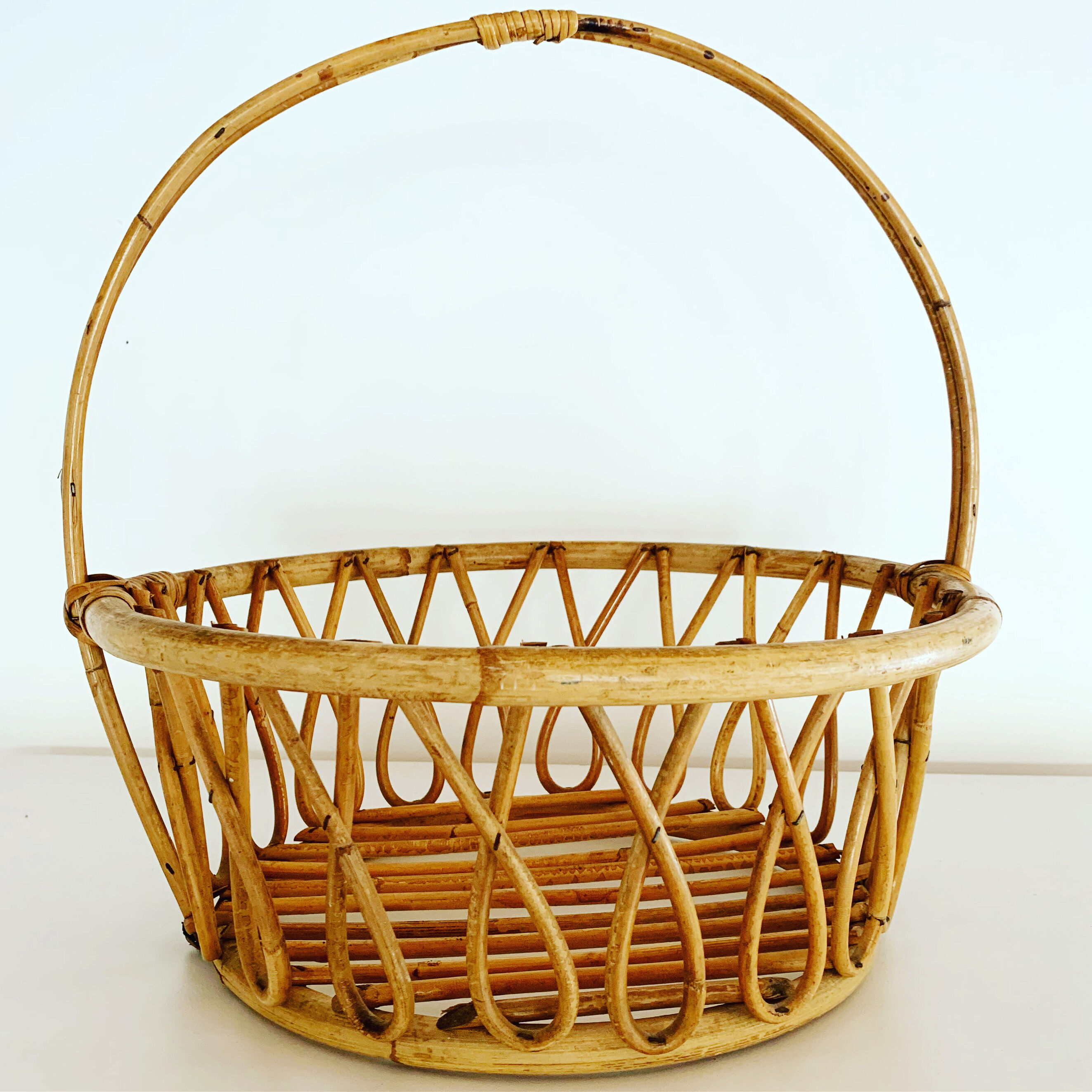 Panier vintage en rotin