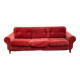 Vintage Scandinavian 3-seater burgundy velvet sofa
