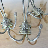 Series of 3 old hooks, coat rack, late nineteenth, early twentieth