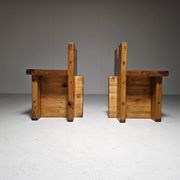 Pompeia accent chair in pine by Lina Bo Bardi, 1980s