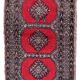 Vintage carpet Uzbek Bukhara handmade 63cm x 103cm 1970s