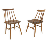 Set de 2 chaises scandinave "Fanett" par Ilmari Tapiovaara, Suède, 1960