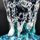 Vallauris vintage iridescent blue fat lava vase?