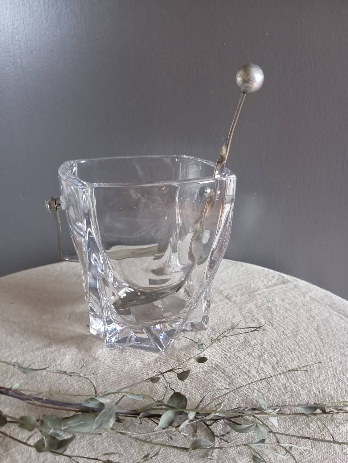 Crystal ice bucket from Sèvres, France