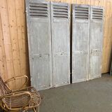 Pair of patinated gray shutters