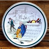 7 anciennes assiettes à dessert Creil et Montereau Terre de fer