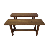 Paire de bancs de ferme