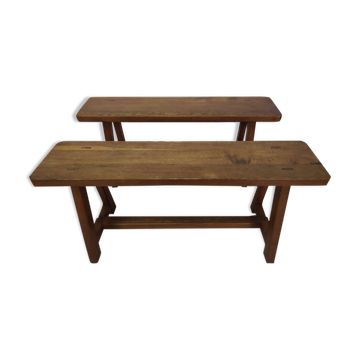 Pair of farm benches