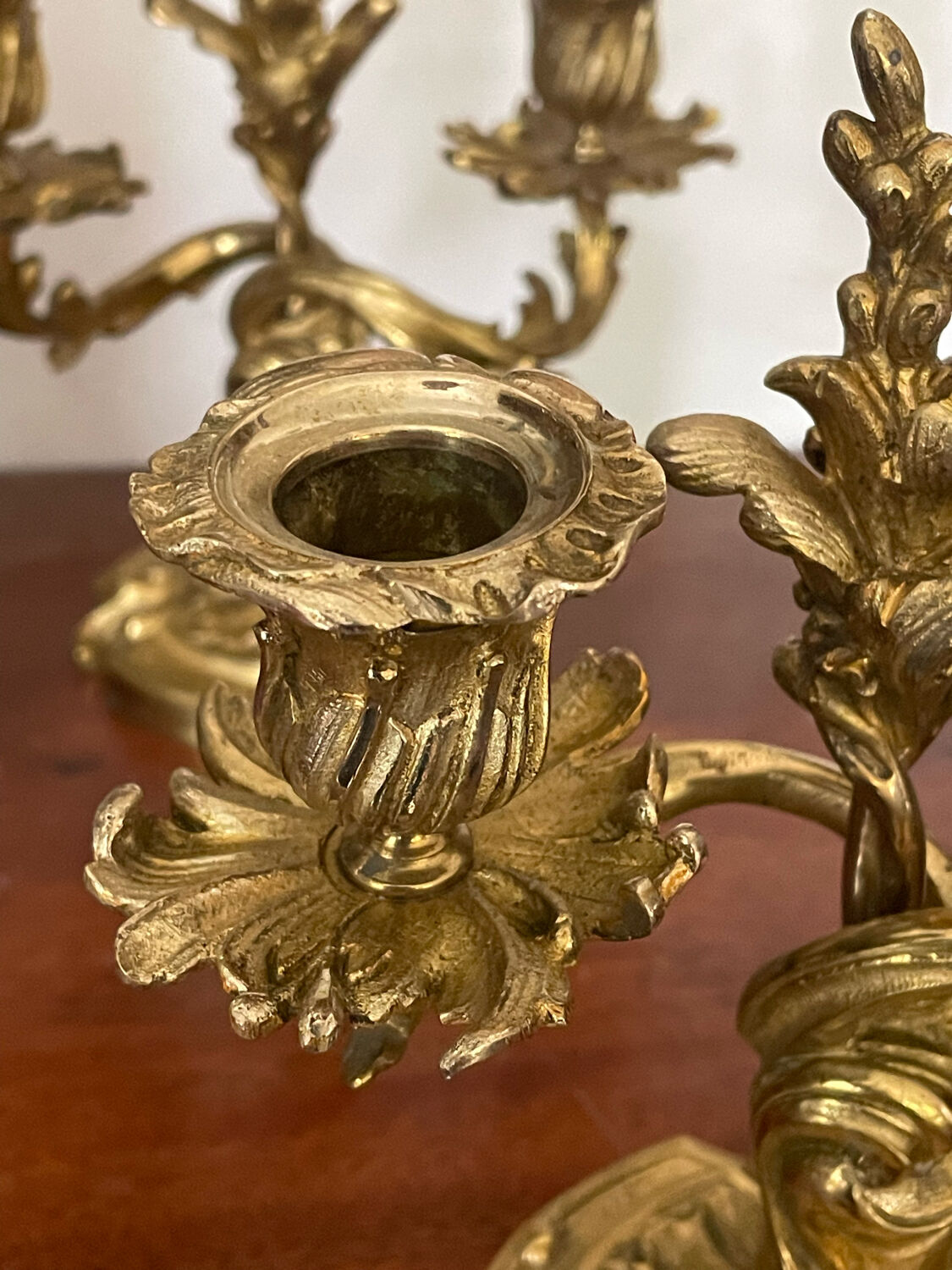 Paire de chandeliers en bronze 19ème