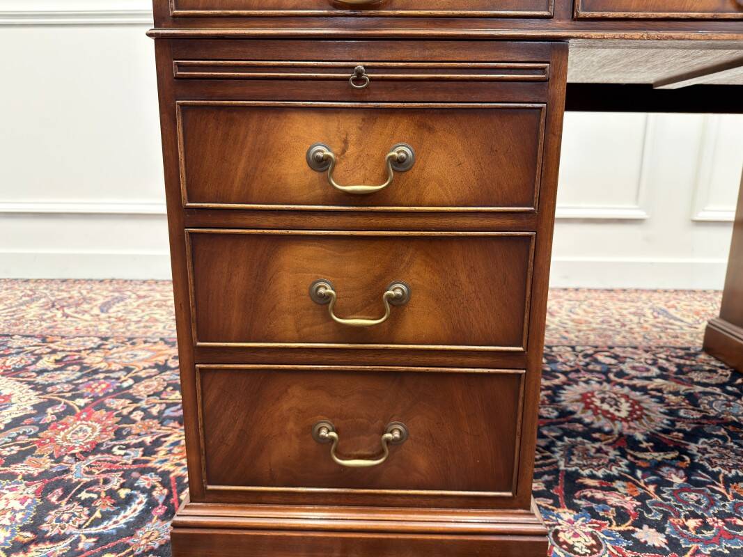 Classic English Desk with Black Inlay