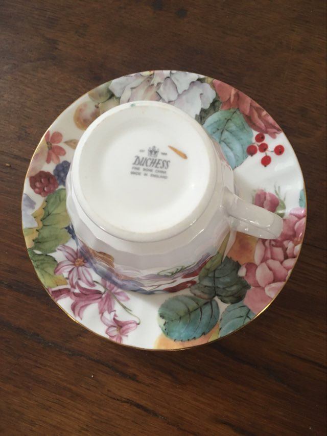 Coffee service in porcelain stamped Duchess