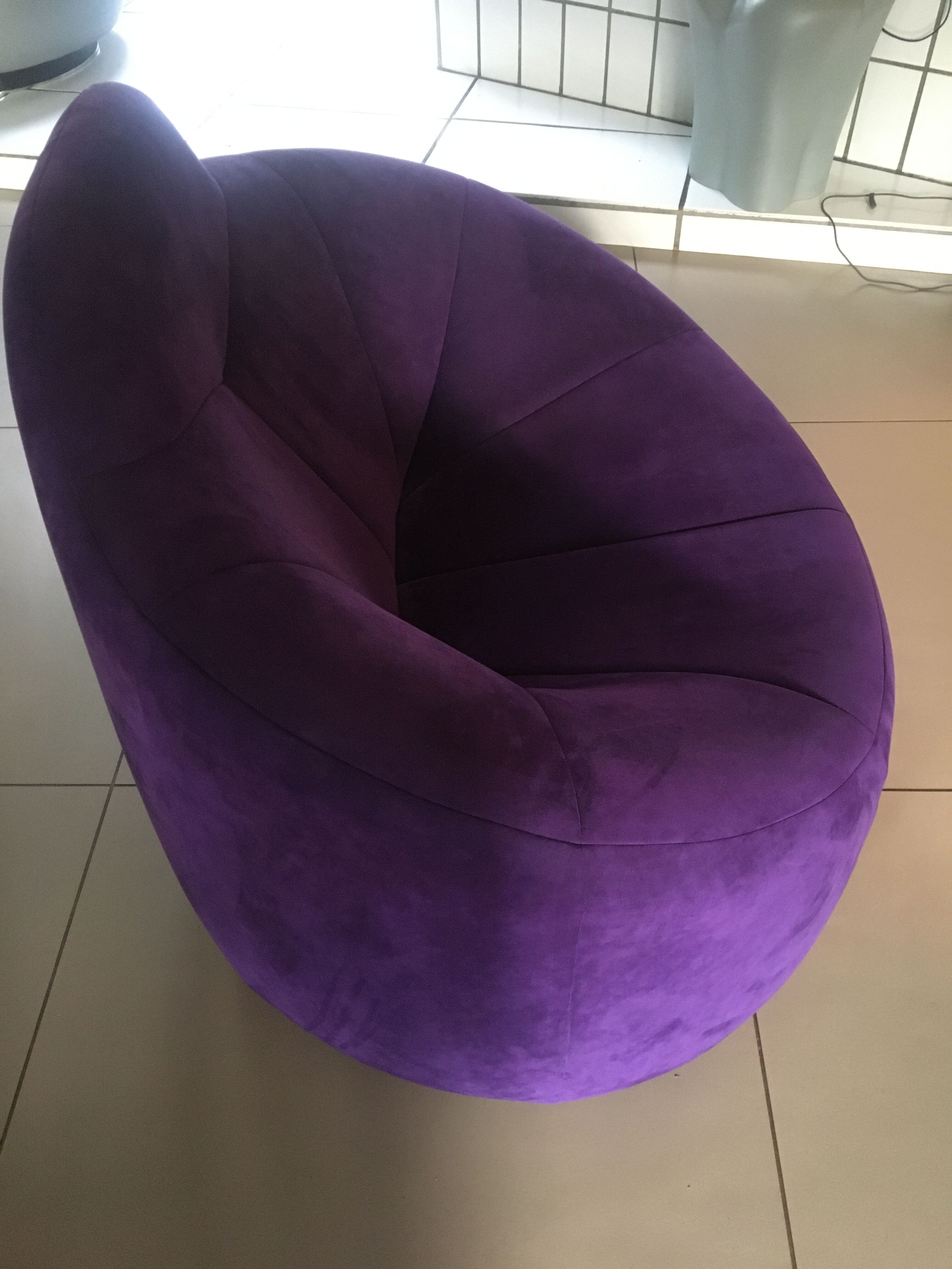 Swivel armchair Ligne Roset - Pumpkin design Pierre Paulin