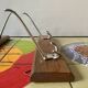 Pair of vintage wooden wall coat racks - double coat hook