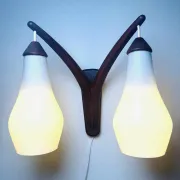 Double-Arm Wall Lamp By Uno & Östen Kristiansson For Luxus, Sweden, 1960S