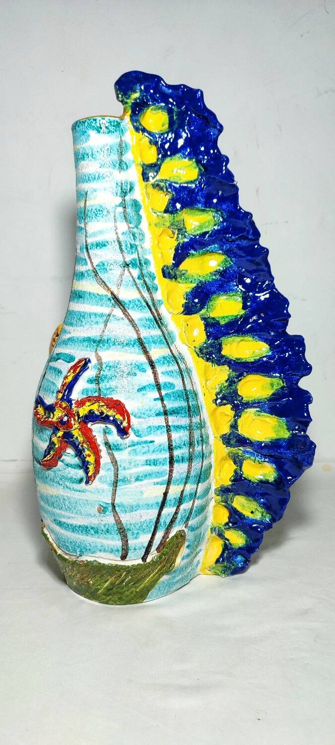 Jarrón de cerámica "IAMA Albisola". Italia, 1970s.