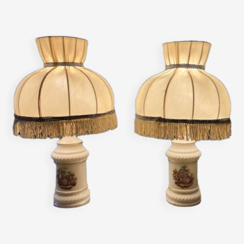 Pair of empire bedside lamps