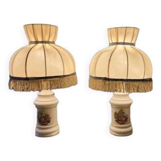 Pair of empire bedside lamps