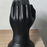 Ceramic and opaline hand lamp from the 70s-80s