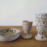 Set of ceramics signed Austry years 60 - 70