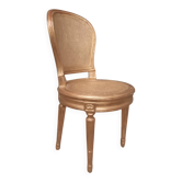 Chaise style Louis XVI en bois doré