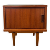 Vintage teak bedside table, circa 1970.