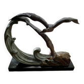 Bronze animal sculpture