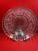 Grand Plat en verre - Décor de rinceaux et fleurs de Lys