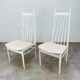 2 Scandinavian chairs with white bars from the 60s