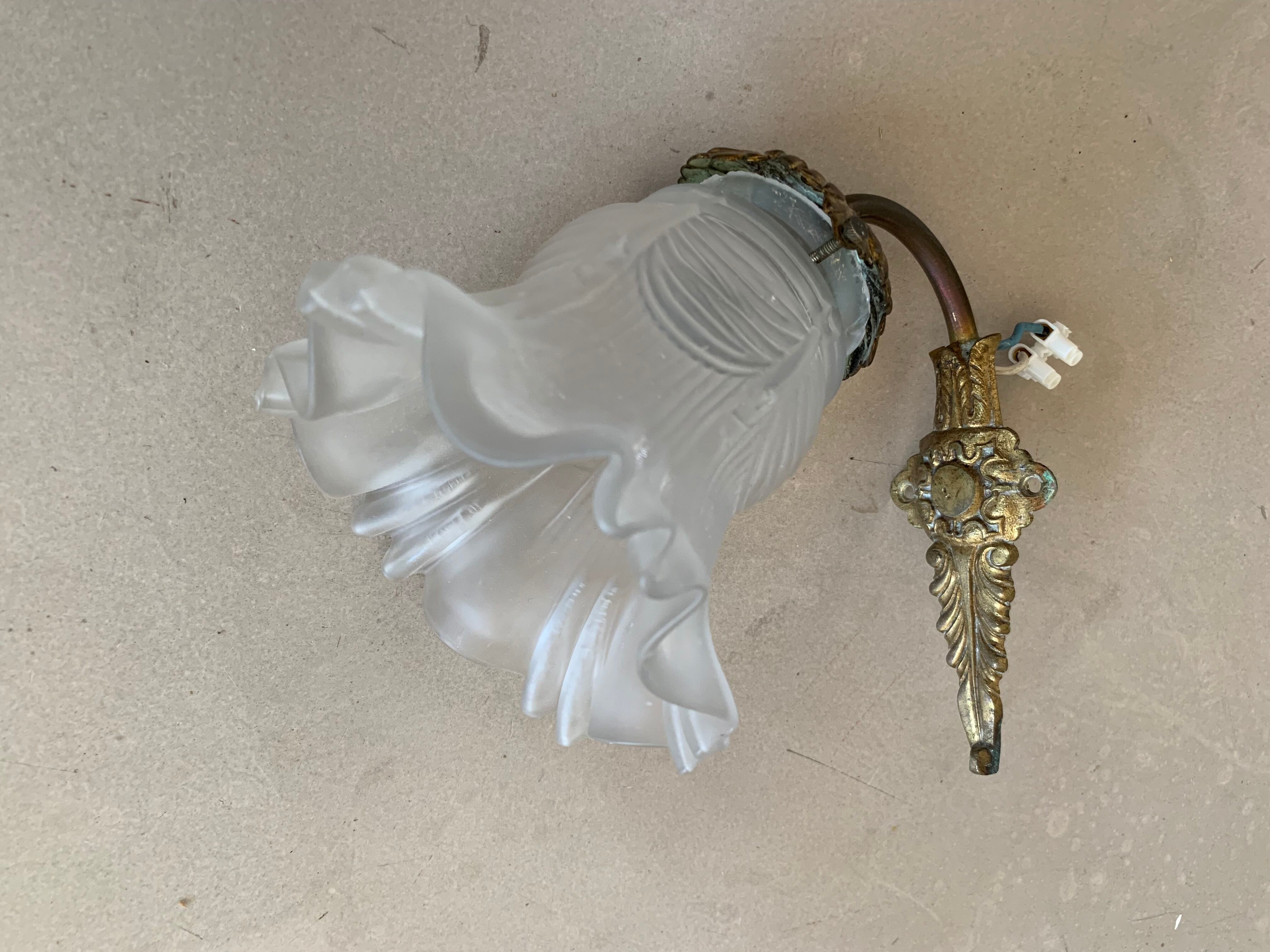 Old bronze wall light
